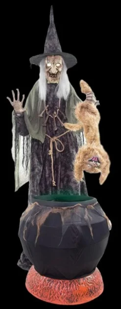 Morris "Cat-tastrophe Cauldron (No Fog)" Electric Animated Halloween Prop Props