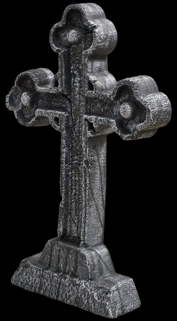 Morris Celtic Cross Tombstone Graveyard Props 3 Morris Celtic Cross Tombstone Graveyard Props