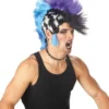 Morris Accessories "Checkered Mohawk Punk" Halloween Wig