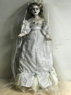 The Horror Dome "Creepy Porcelain Doll - Frankensteins Bride" HD Studios Halloween Prop