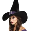 Morris "Elegant Witch - Black/Purple" Halloween Costume Hat Accessories 1 Morris "Elegant Witch - Black/Purple" Halloween Costume Hat Accessories