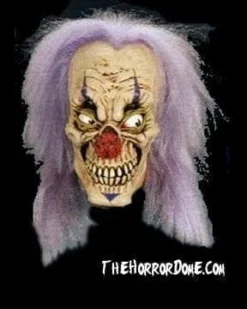 The Horror Dome Masks "Evil Clown - Purple Hair" Mask