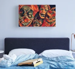 The Horror Dome Decorations Horror Faces Canvas Print
