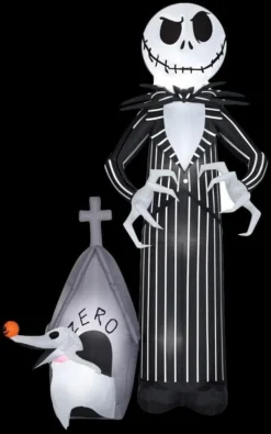 Morris "Jack Skellington And Zero" Air-blown Inflatable Halloween Decoration Decorations