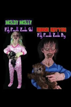 The Horror Dome "Moldy Molly And Rotten Robbie" Zombie Halloween Props - Combo Package Deal