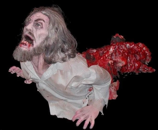 Distortions "Sergeant Grayhair" Zombie Halloween Animatronic 3 Distortions "Sergeant Grayhair" Zombie Halloween Animatronic