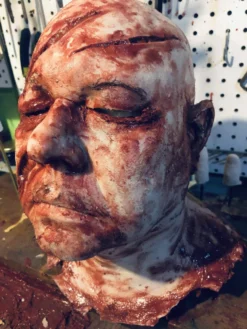 SpellBound FX And Art "Silicone Severed Head" Gory Halloween Prop