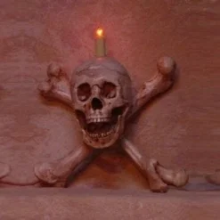 Skeletons And More "Skull/Femur Bone Wall Sconce" Haunted House Lighting Realistic Props 9 Skeletons And More