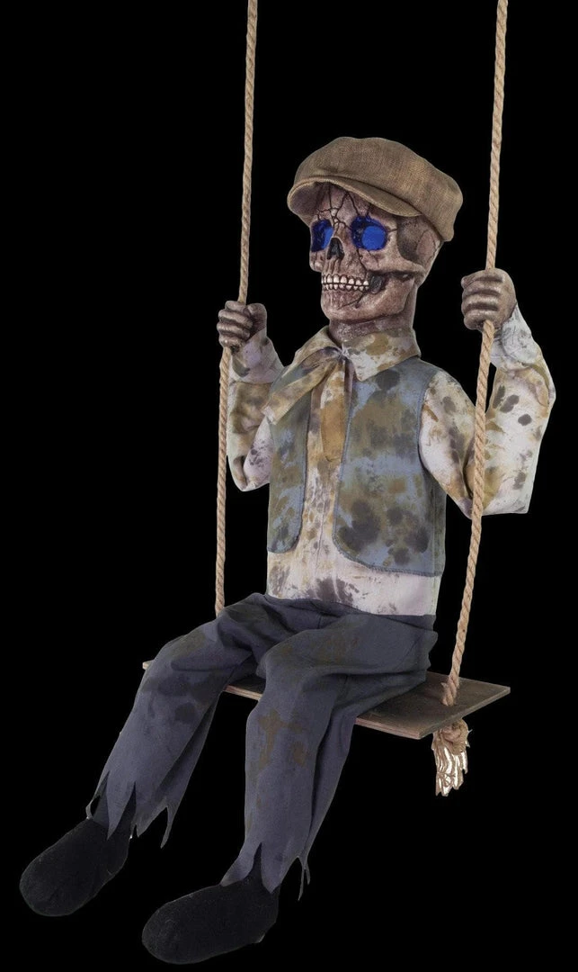 Morris Props "Swinging Skeletal Boy" Electric Animated Halloween Prop 3 Morris Props "Swinging Skeletal Boy" Electric Animated Halloween Prop