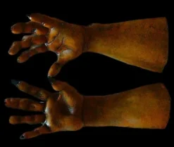 The Horror Dome Hands & Feet "Werewolf Hands - Brown" Deluxe Halloween Costume Gloves