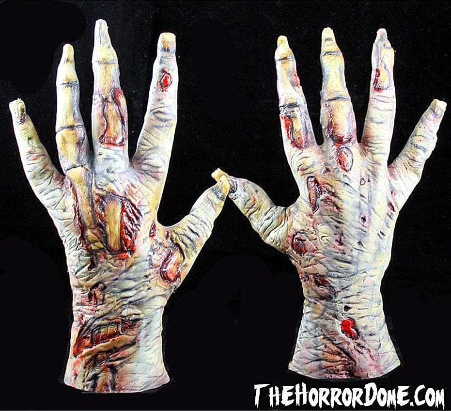 The Horror Dome "Zombie Skeleton Hands" Halloween Costume Gloves Hands & Feet 3 The Horror Dome "Zombie Skeleton Hands" Halloween Costume Gloves Hands & Feet